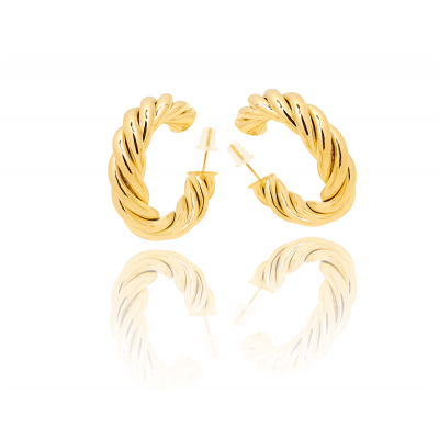 Σκουλαρίκια Chamomile Ασήμι σε Χρυσό χρώμα